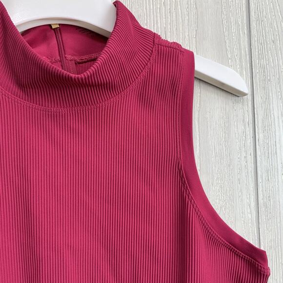 Athleta Ribbed Crop Tank Pink Alicia Keys XL NWT - Picture 3 of 6